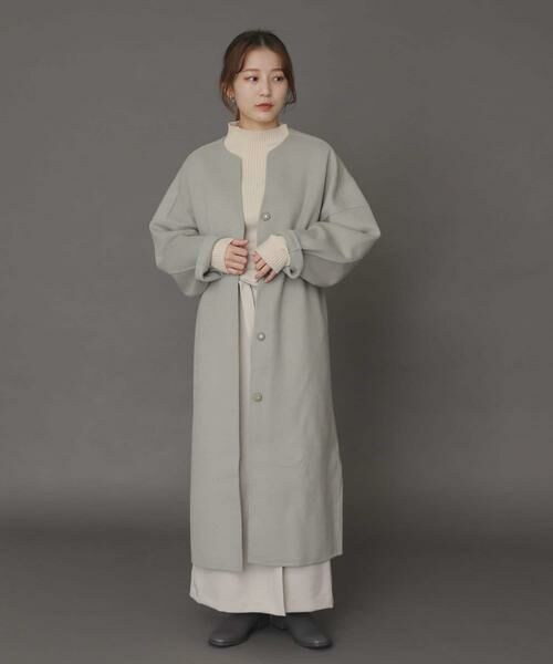 SENSE OF PLACE by URBAN RESEARCH / センスオブプレイス バイ アーバンリサーチ ノーカラージャケット | ウールリバーノーカラーコート | 詳細4