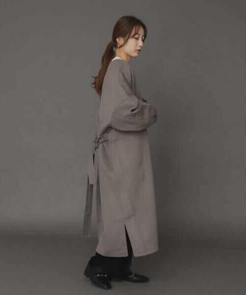 SENSE OF PLACE by URBAN RESEARCH / センスオブプレイス バイ アーバンリサーチ ノーカラージャケット | ウールリバーノーカラーコート | 詳細15