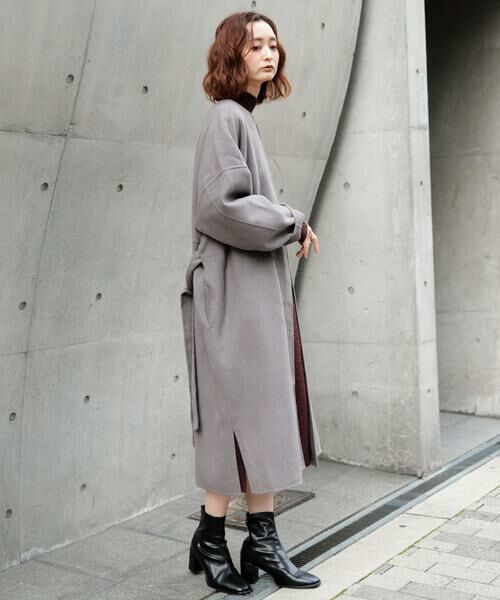 SENSE OF PLACE by URBAN RESEARCH / センスオブプレイス バイ アーバンリサーチ ノーカラージャケット | ウールリバーノーカラーコート | 詳細26