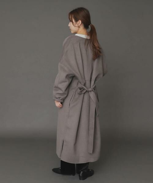 SENSE OF PLACE by URBAN RESEARCH / センスオブプレイス バイ アーバンリサーチ ノーカラージャケット | ウールリバーノーカラーコート | 詳細16