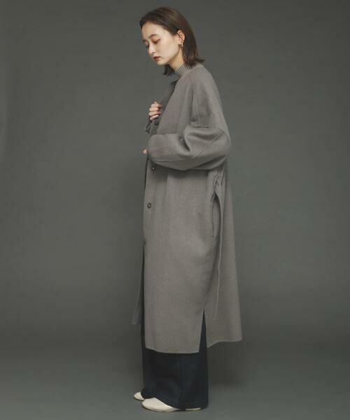 SENSE OF PLACE by URBAN RESEARCH / センスオブプレイス バイ アーバンリサーチ ノーカラージャケット | ウールリバーノーカラーコート | 詳細20