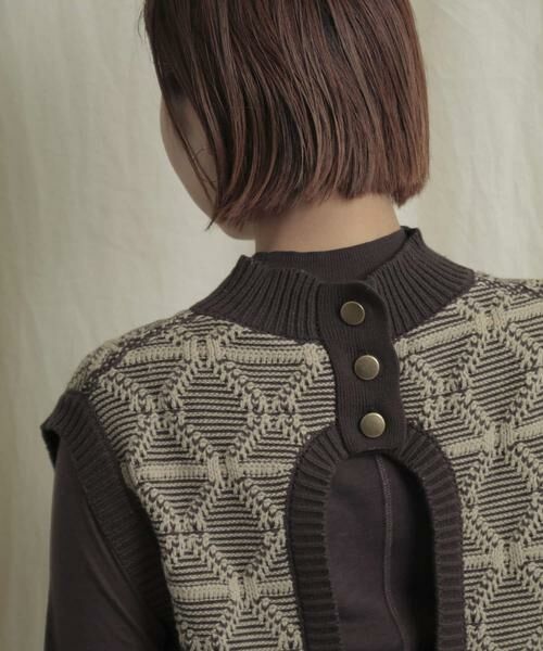 SENSE OF PLACE by URBAN RESEARCH / センスオブプレイス バイ アーバンリサーチ ベスト | バックオープンジャガードベスト | 詳細3