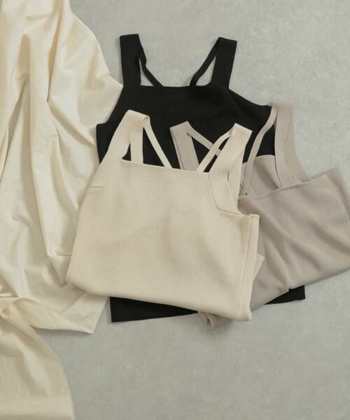 SENSE OF PLACE by URBAN RESEARCH / センスオブプレイス バイ アーバンリサーチ ニット・セーター | バッククロスニットタンクトップ（オフホワイト）