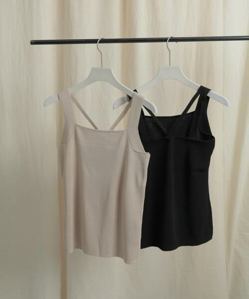 SENSE OF PLACE by URBAN RESEARCH / センスオブプレイス バイ アーバンリサーチ ニット・セーター | バッククロスニットタンクトップ（ライトベージュ）