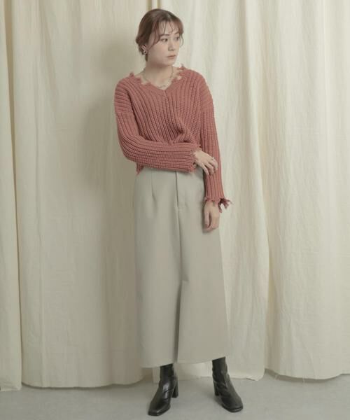 SENSE OF PLACE by URBAN RESEARCH / センスオブプレイス バイ アーバンリサーチ ニット・セーター | 2WAYダメージショートセーター | 詳細6