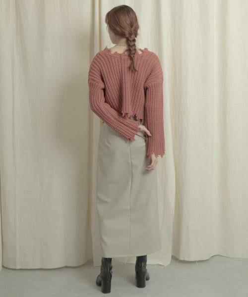 SENSE OF PLACE by URBAN RESEARCH / センスオブプレイス バイ アーバンリサーチ ニット・セーター | 2WAYダメージショートセーター | 詳細8