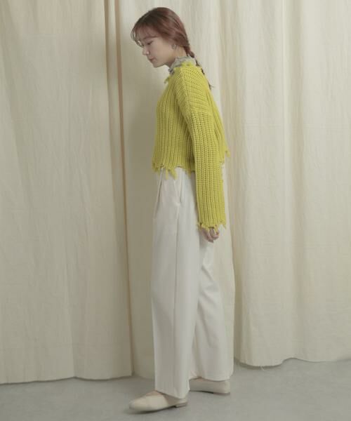 SENSE OF PLACE by URBAN RESEARCH / センスオブプレイス バイ アーバンリサーチ ニット・セーター | 2WAYダメージショートセーター | 詳細21