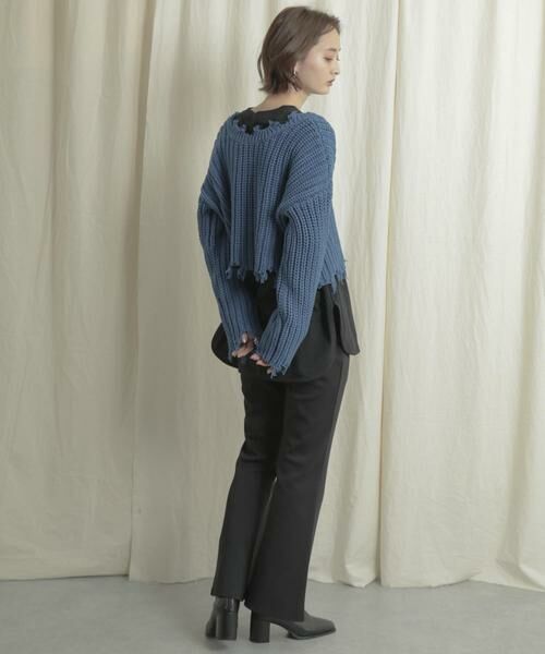 SENSE OF PLACE by URBAN RESEARCH / センスオブプレイス バイ アーバンリサーチ ニット・セーター | 2WAYダメージショートセーター | 詳細27
