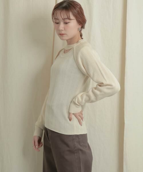 SENSE OF PLACE by URBAN RESEARCH / センスオブプレイス バイ アーバンリサーチ ニット・セーター | ショートボレロレイヤードニットトップ | 詳細17