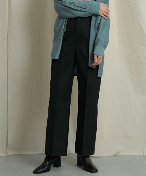 SENSE OF PLACE by URBAN RESEARCH / センスオブプレイス バイ アーバンリサーチ その他パンツ | バックスリットストレートワイドパンツ(ブラック)