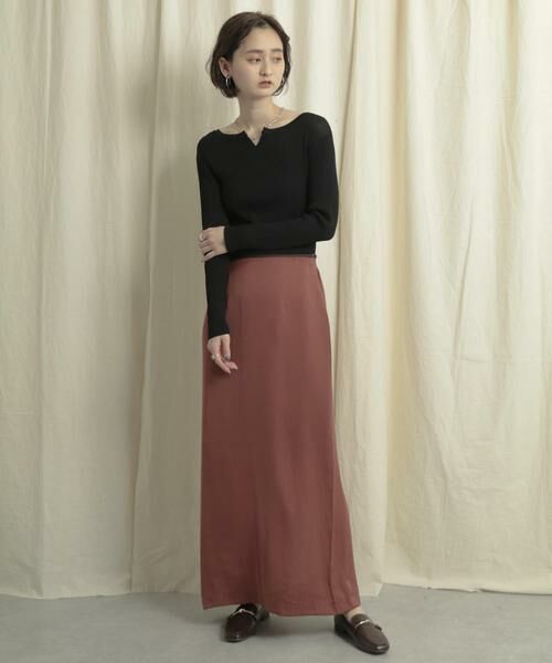 SENSE OF PLACE by URBAN RESEARCH / センスオブプレイス バイ アーバンリサーチ スカート | サテンストレートナロースカート | 詳細10
