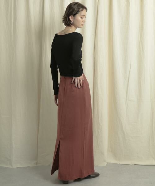 SENSE OF PLACE by URBAN RESEARCH / センスオブプレイス バイ アーバンリサーチ スカート | サテンストレートナロースカート | 詳細12