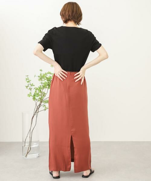 SENSE OF PLACE by URBAN RESEARCH / センスオブプレイス バイ アーバンリサーチ スカート | サテンストレートナロースカート | 詳細2