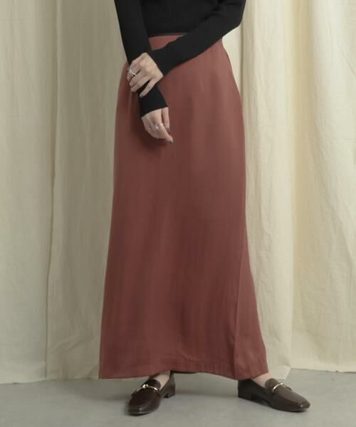 SENSE OF PLACE by URBAN RESEARCH / センスオブプレイス バイ アーバンリサーチ スカート | サテンストレートナロースカート | 詳細5