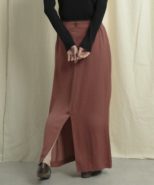SENSE OF PLACE by URBAN RESEARCH / センスオブプレイス バイ アーバンリサーチ スカート | サテンストレートナロースカート | 詳細8