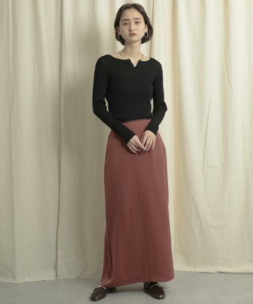 SENSE OF PLACE by URBAN RESEARCH / センスオブプレイス バイ アーバンリサーチ スカート | サテンストレートナロースカート | 詳細9