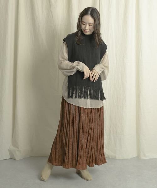 SENSE OF PLACE by URBAN RESEARCH / センスオブプレイス バイ アーバンリサーチ スカート | アニマルワッシャープリーツスカート | 詳細3