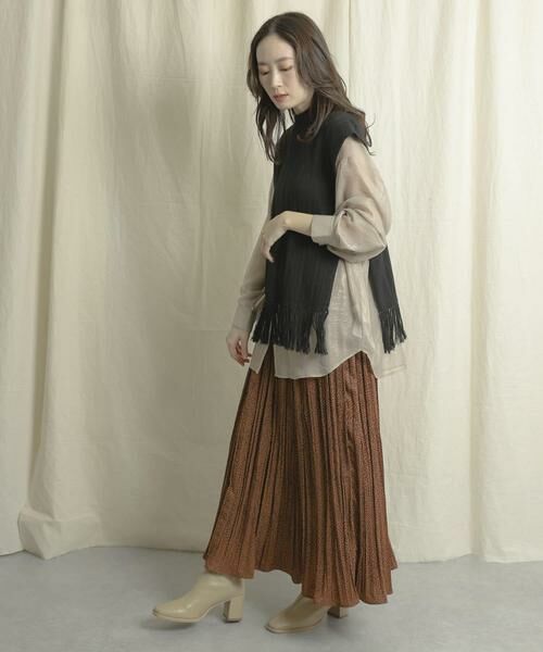 SENSE OF PLACE by URBAN RESEARCH / センスオブプレイス バイ アーバンリサーチ スカート | アニマルワッシャープリーツスカート | 詳細5