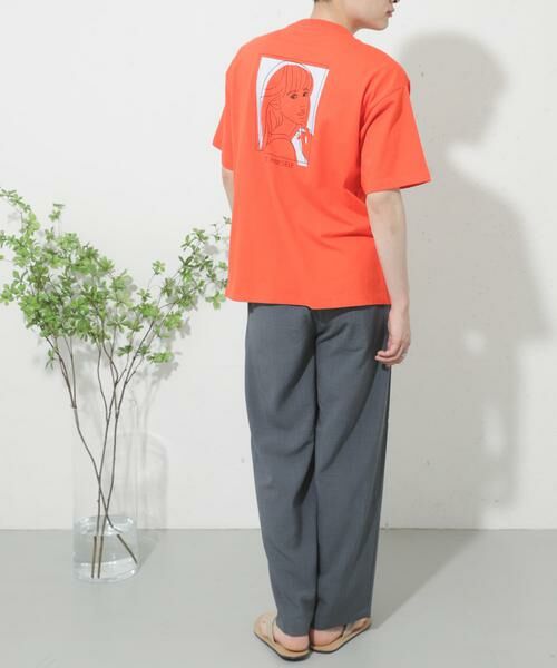 SENSE OF PLACE by URBAN RESEARCH/センスオブプレイス バイ アーバンリサーチ ガールグラフィックTシャツ(5分袖) レッド系その他 M SENSE OF PLACE by URBAN RESEARCH/センスオブプレイス バイ アーバンリサーチ ガールグラフィックTシャツ(5分袖) レッド系その他 M