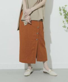 SENSE OF PLACE by URBAN RESEARCH / センスオブプレイス バイ アーバンリサーチ スカート | リネンヘリンボーンパイピングスカート