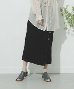 SENSE OF PLACE by URBAN RESEARCH / センスオブプレイス バイ アーバンリサーチ スカート | リネンヘリンボーンパイピングスカート