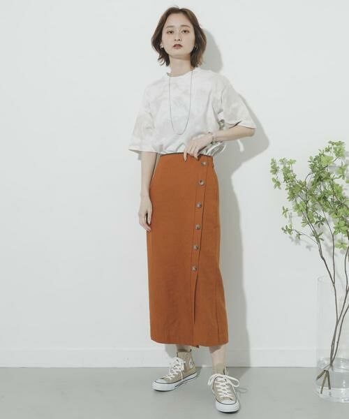 SENSE OF PLACE by URBAN RESEARCH / センスオブプレイス バイ アーバンリサーチ スカート | リネンヘリンボーンパイピングスカート | 詳細11