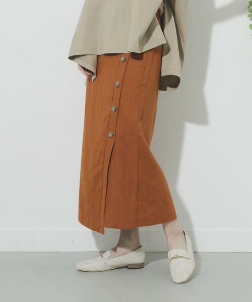 SENSE OF PLACE by URBAN RESEARCH / センスオブプレイス バイ アーバンリサーチ スカート | リネンヘリンボーンパイピングスカート | 詳細2
