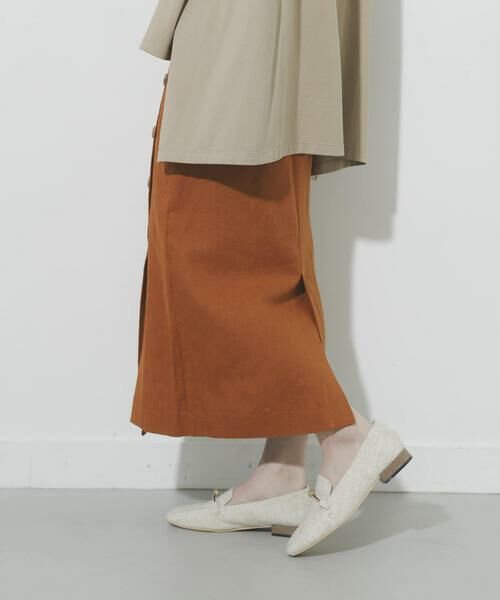 SENSE OF PLACE by URBAN RESEARCH / センスオブプレイス バイ アーバンリサーチ スカート | リネンヘリンボーンパイピングスカート | 詳細3