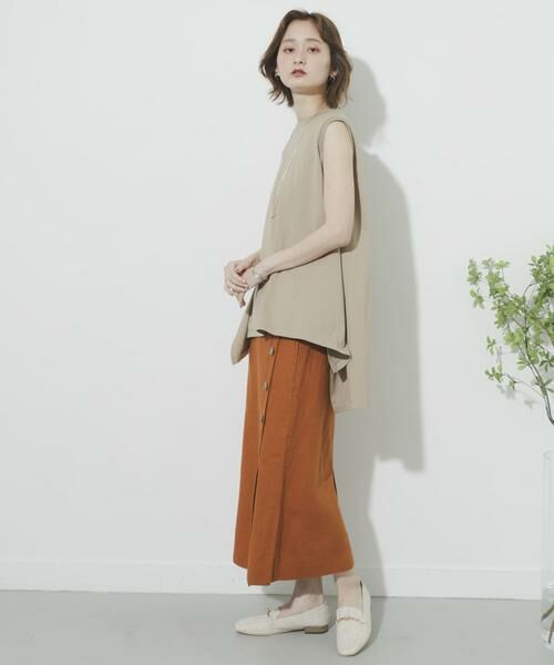 SENSE OF PLACE by URBAN RESEARCH / センスオブプレイス バイ アーバンリサーチ スカート | リネンヘリンボーンパイピングスカート | 詳細6