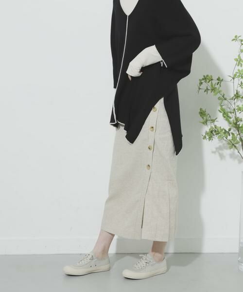 SENSE OF PLACE by URBAN RESEARCH / センスオブプレイス バイ アーバンリサーチ スカート | リネンヘリンボーンパイピングスカート | 詳細25