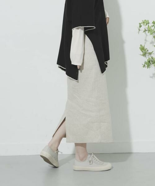 SENSE OF PLACE by URBAN RESEARCH / センスオブプレイス バイ アーバンリサーチ スカート | リネンヘリンボーンパイピングスカート | 詳細27