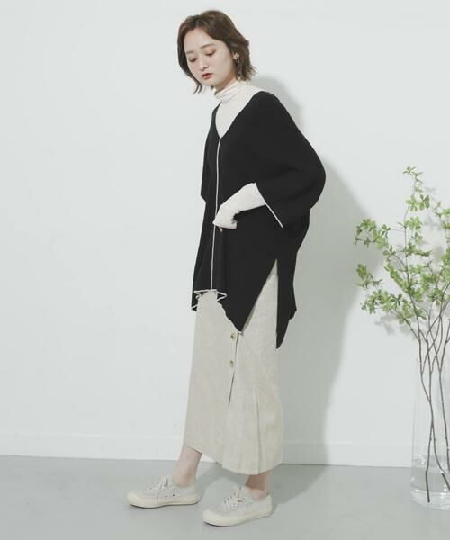 SENSE OF PLACE by URBAN RESEARCH / センスオブプレイス バイ アーバンリサーチ スカート | リネンヘリンボーンパイピングスカート | 詳細28