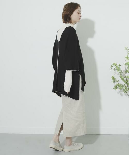 SENSE OF PLACE by URBAN RESEARCH / センスオブプレイス バイ アーバンリサーチ スカート | リネンヘリンボーンパイピングスカート | 詳細30