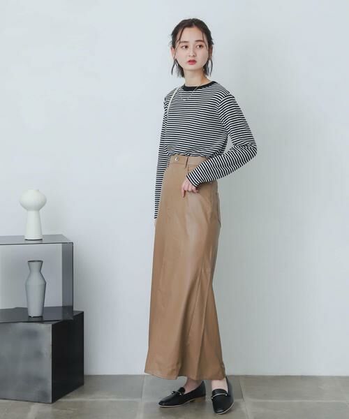 SENSE OF PLACE by URBAN RESEARCH / センスオブプレイス バイ アーバンリサーチ スカート | naturaglace×SENSE OF PLACE　『別注』ナチュラグラッセフェイクレザースカート | 詳細1