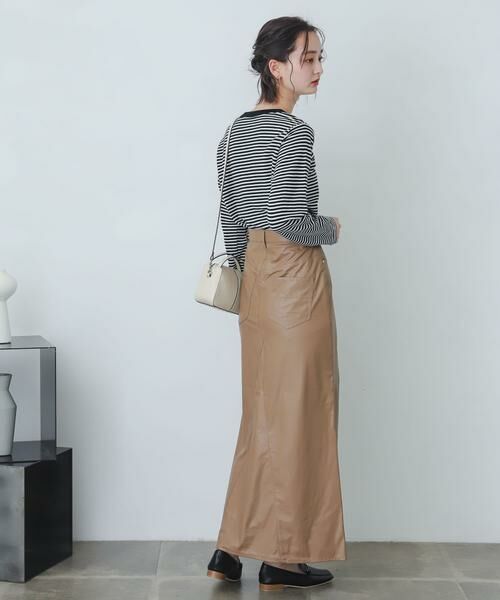 SENSE OF PLACE by URBAN RESEARCH / センスオブプレイス バイ アーバンリサーチ スカート | naturaglace×SENSE OF PLACE　『別注』ナチュラグラッセフェイクレザースカート | 詳細3