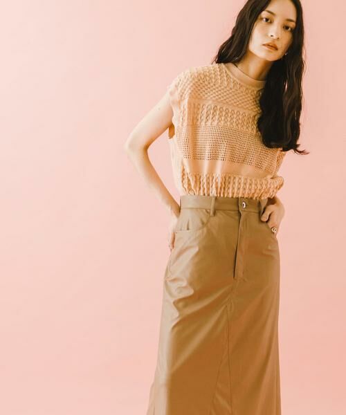 SENSE OF PLACE by URBAN RESEARCH / センスオブプレイス バイ アーバンリサーチ スカート | naturaglace×SENSE OF PLACE　『別注』ナチュラグラッセフェイクレザースカート | 詳細4