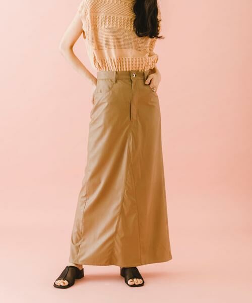 SENSE OF PLACE by URBAN RESEARCH / センスオブプレイス バイ アーバンリサーチ スカート | naturaglace×SENSE OF PLACE　『別注』ナチュラグラッセフェイクレザースカート | 詳細5