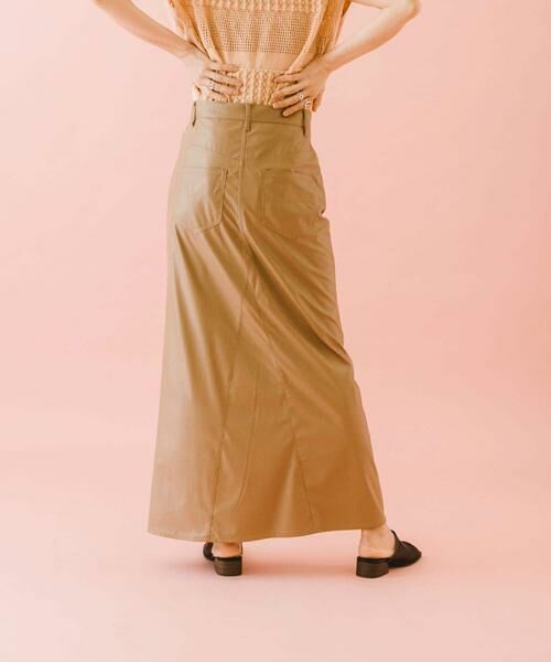 SENSE OF PLACE by URBAN RESEARCH / センスオブプレイス バイ アーバンリサーチ スカート | naturaglace×SENSE OF PLACE　『別注』ナチュラグラッセフェイクレザースカート | 詳細7