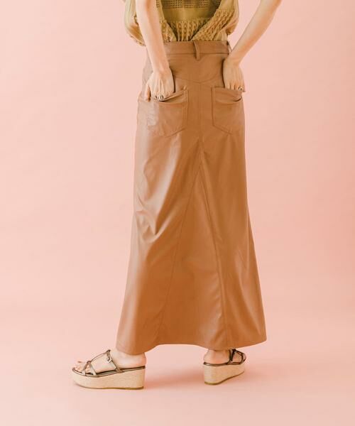 SENSE OF PLACE by URBAN RESEARCH / センスオブプレイス バイ アーバンリサーチ スカート | naturaglace×SENSE OF PLACE　『別注』ナチュラグラッセフェイクレザースカート | 詳細20