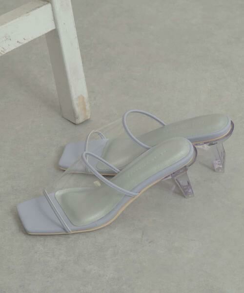 SENSE OF PLACE by URBAN RESEARCH/センスオブプレイス バイ アーバンリサーチ ワンバンドクリアヒールサンダル パープル S