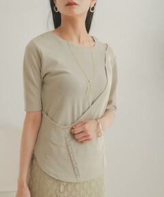 SENSE OF PLACE by URBAN RESEARCH / センスオブプレイス バイ アーバンリサーチ Tシャツ | レイヤードボタンディテールトップ