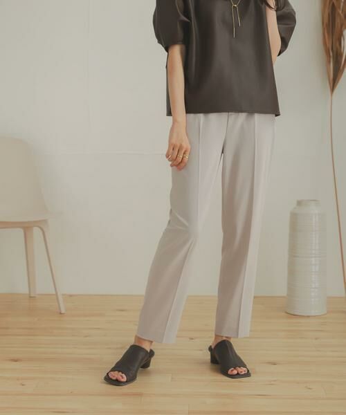 SENSE OF PLACE by URBAN RESEARCH / センスオブプレイス バイ アーバンリサーチ その他パンツ | ジョーゼットテーパードパンツ(ライトベージュ)