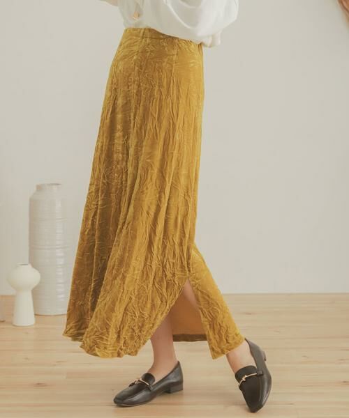 SENSE OF PLACE by URBAN RESEARCH / センスオブプレイス バイ アーバンリサーチ スカート | クラッシュベロアロングスカート | 詳細2