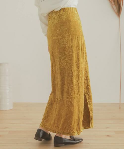 SENSE OF PLACE by URBAN RESEARCH / センスオブプレイス バイ アーバンリサーチ スカート | クラッシュベロアロングスカート | 詳細4
