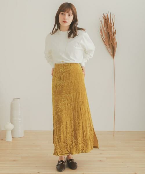 SENSE OF PLACE by URBAN RESEARCH / センスオブプレイス バイ アーバンリサーチ スカート | クラッシュベロアロングスカート | 詳細6