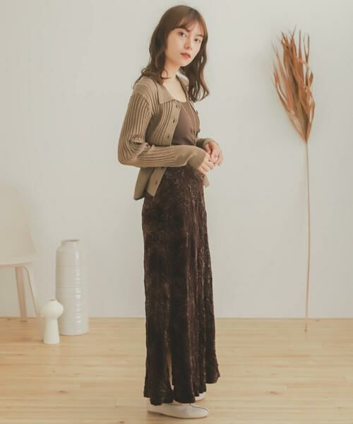 SENSE OF PLACE by URBAN RESEARCH / センスオブプレイス バイ アーバンリサーチ スカート | クラッシュベロアロングスカート | 詳細23