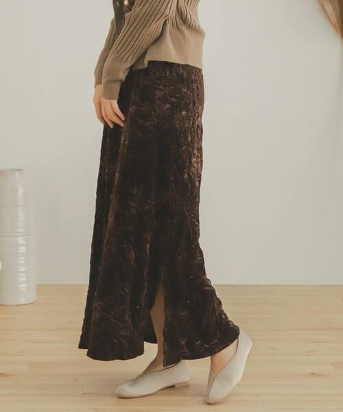 SENSE OF PLACE by URBAN RESEARCH / センスオブプレイス バイ アーバンリサーチ スカート | クラッシュベロアロングスカート | 詳細15