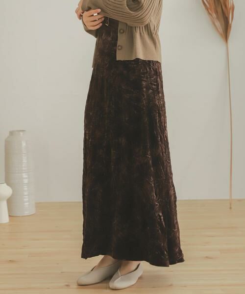 SENSE OF PLACE by URBAN RESEARCH / センスオブプレイス バイ アーバンリサーチ スカート | クラッシュベロアロングスカート | 詳細16