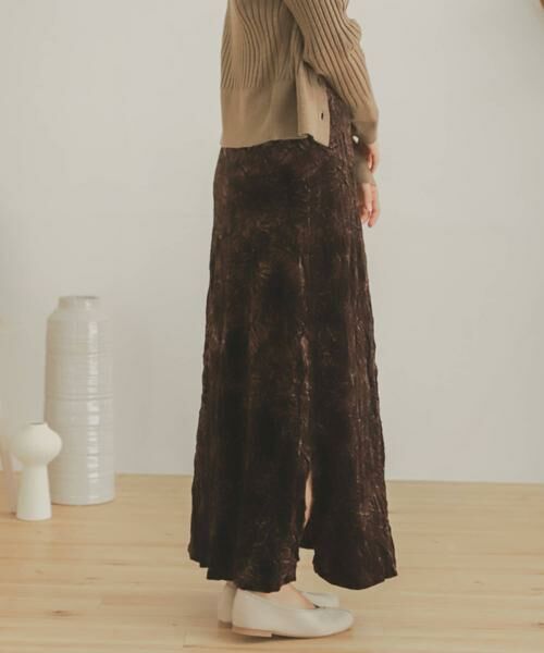 SENSE OF PLACE by URBAN RESEARCH / センスオブプレイス バイ アーバンリサーチ スカート | クラッシュベロアロングスカート | 詳細18