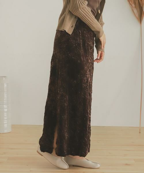 SENSE OF PLACE by URBAN RESEARCH / センスオブプレイス バイ アーバンリサーチ スカート | クラッシュベロアロングスカート | 詳細19